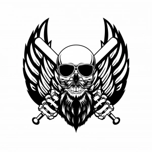 Kurukafa 2 Sticker 10x10 cmRenkli Sticker