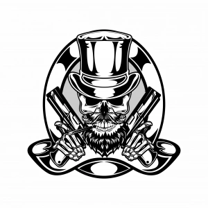 Kurukafa 4 Sticker 10x10 cmRenkli Sticker