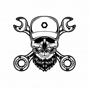 Kurukafa 5 Sticker 10x10 cmRenkli Sticker