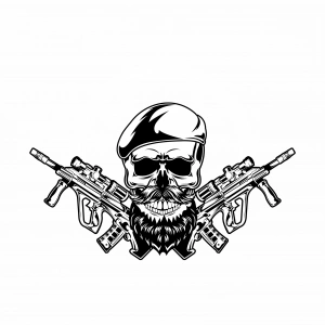 Kurukafa 8 Sticker 10x10 cmRenkli Sticker