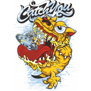 Catch You Sticker 10x10 cmRenkli Sticker