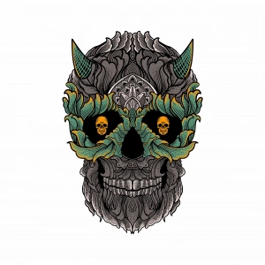 Kurukafa Sticker 10x10 cmRenkli Sticker