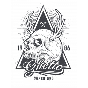 Ghetto Sticker 10x10 cmRenkli Sticker