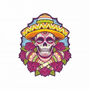 Kurukafa Sticker 4 10x10 cmRenkli Sticker