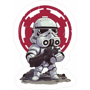 Uzaylı Sticker 10x10 cmRenkli Sticker