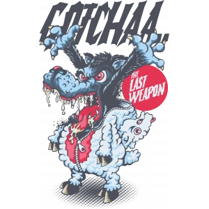 Kuzu Kılığına Girmiş Kurt Sticker 10x10 cmRenkli Sticker