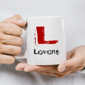 L Harfi İsme Özel Kupa