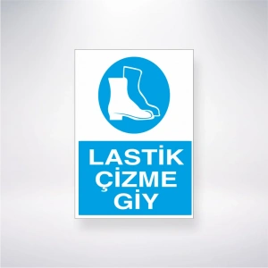 Lastik Çizme Giy Sticker 20X28 Cm