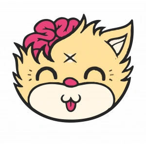 Kedi Sticker 10x10 cmRenkli Sticker