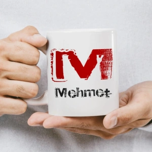 M Harfi İsme Özel Kupa