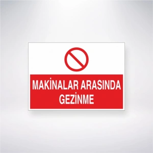 Makinalar Arasında Gezinme Sticker 20X28 Cm