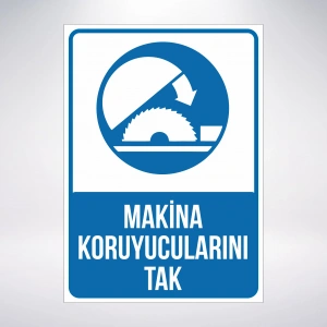 makine koruyucularını tak Sticker 20X28 Cm