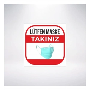 Maskeni Tak 20x20 Sticker 20X28 Cm