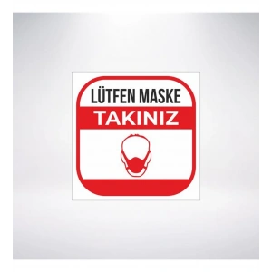 Maskeni Tak 20x20 Sticker 20X28 Cm