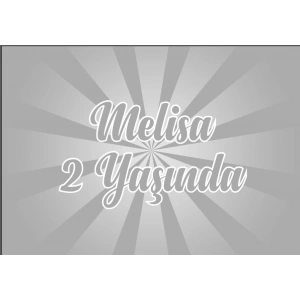 Gri Doğum Günü Afişi 35X50 cm