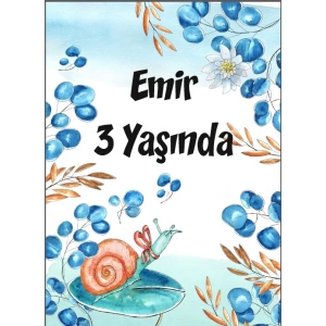 Mavi Saylangoz Temalı Doğum Günü Afişi 50X70 cm