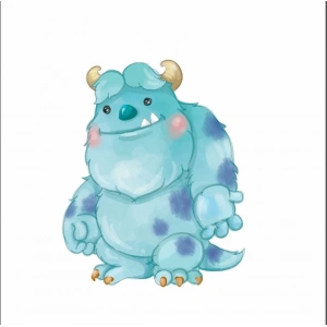 Mavi Tüylü Dev Canavar Sully Duvar Dekoru