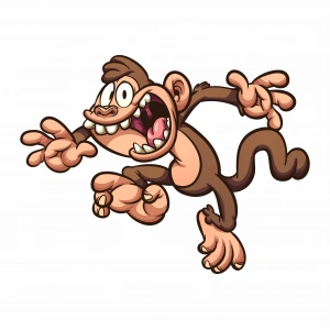 Maymun 2 Sticker 10x10 cmRenkli Sticker