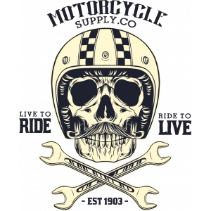 Mekanik Kurukafa Sticker 10x10 cmRenkli Sticker