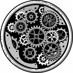 Mekanik Sticker 10x10 cmRenkli Sticker