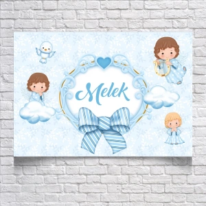 Melek Temalı Doğum Günü Afişi 50X70 cm