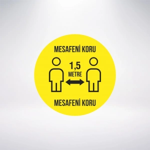 Mesafeni Koru Sticker 20X28 Cm