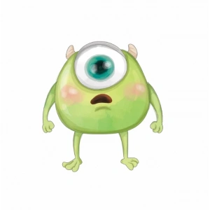 Mike Wazowski Komik İfade Duvar Dekoru