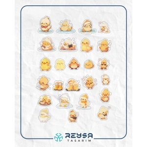 Minik Sevimli Civciv Sticker Set 2