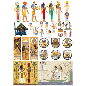 Mısır Temalı Sticker Set-5 17 Parça Telefon, Tablet, Defter, Laptop Sticker