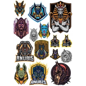 Mısır ve Firavun Sticker Set 2 20 Parça Telefon, Tablet, Defter, Laptop Sticker