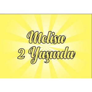 Sarı Doğum Günü Afişi 35X50 cm