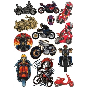 Motocu Sticker Set-5 13 Parça Telefon, Tablet, Defter, Laptop Sticker