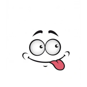 Yüz İfadesi 10x10 cm Renkli Sticker