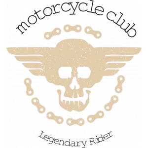 Motorcycle Club Sticker 10x10 cmRenkli Sticker