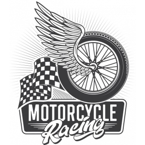 Motorcycle Racing Sticker 10x10 cmRenkli Sticker
