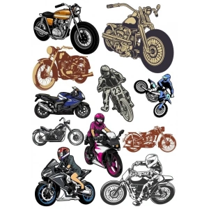 Motorsklet Sticker Set-3 16 Parça Telefon, Tablet, Defter, Laptop Sticker