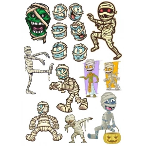 Mumya Sticker Set 13 Parça Telefon, Tablet, Defter, Laptop Sticker