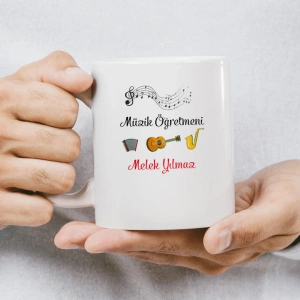 Müzik Öğretmeni İsme Özel Kupa