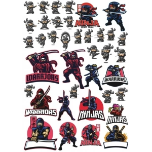 Ninja Sticker Set 20 Parça Telefon, Tablet, Defter, Laptop Sticker