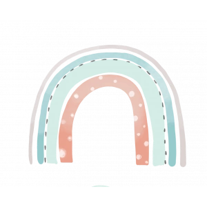 Noktalı ve Çizgili Pastel Gökkuşağı