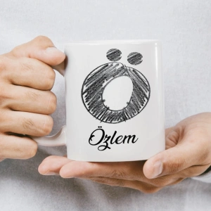 Ö Harfi Karakalem İsme Özel Kupa