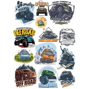 Off Road 4x4 Sticker Set 13 Parça Telefon, Tablet, Defter, Laptop Sticker