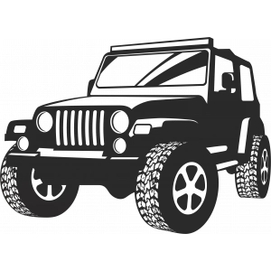 Jeep Sticker 10x10 cmRenkli Sticker