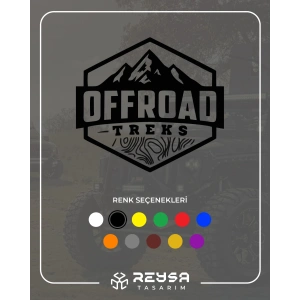 Offroad ve Dağ Sticker 17x17 Cm Siyah