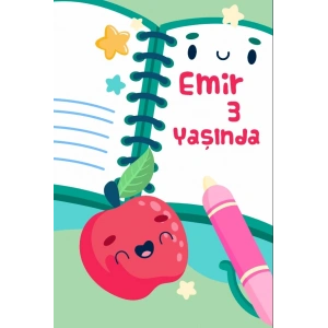 Okul Eşyaları Temalı Doğum Günü Afişi 100X150 cm