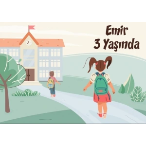 Okul Temalı Doğum Günü Afişi 70X100 cm