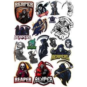 Ölüm Meleği Sticker Set 3 15 Parça Telefon, Tablet, Defter, Laptop Sticker