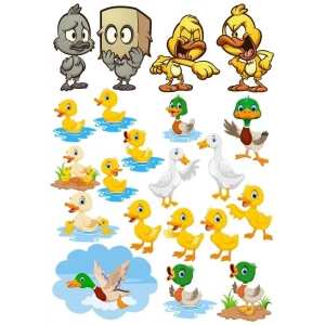 Ördek Temalı Sticker Set-2 18 Parça Telefon, Tablet, Defter, Laptop Sticker