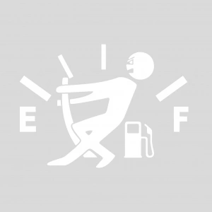 Oto Depo Kapağı Sticker17x17 Cm Beyaz