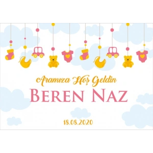 Oyuncaklar Temalı Bebek Karşılama Afişi 100X150 Cm